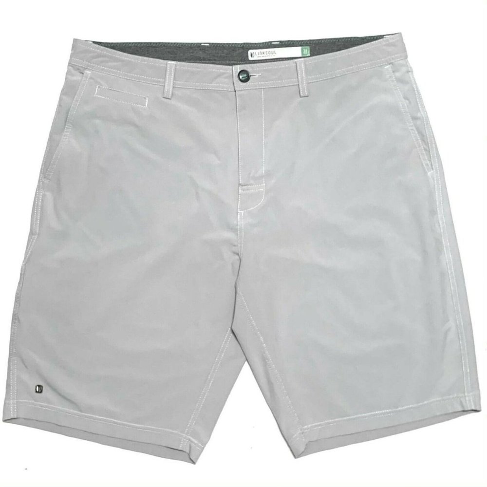 LINKSOUL Men’s Casual Flat Front Golf Shorts Sz 38